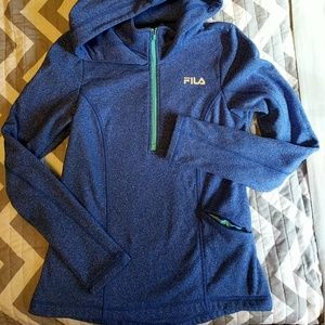 Fila Blue Front Zip Pullover Hoodie- XS